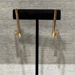 DEMARSON Onika Pavé Crystal Drop Goldtone Earrings